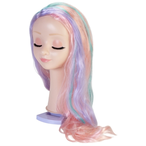CGH Cute Girls Hairstyles! Wig with Styling Head Straight Multi-color Hair NWT - Picture 5 of 9